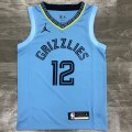 Men's Memphis Grizzlies Ja Morant Jordan Light Blue 2020/21 Swingman Jersey - Statement Edition $23