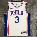 Philadelphia 76ers Allen Iverson #3 Nike White Swingman Jersey - Association Edition $23