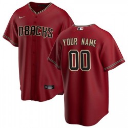 Men's Arizona Diamondbacks Nike Red 2020 Alternate Custom Jersey