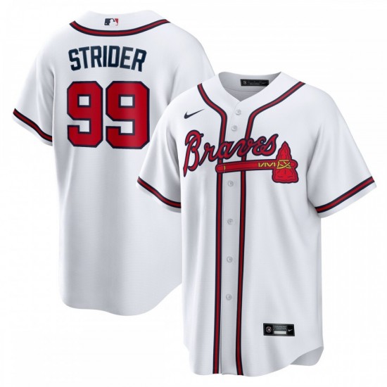 Spencer Strider Atlanta Braves Nike Replica Player Jersey - White