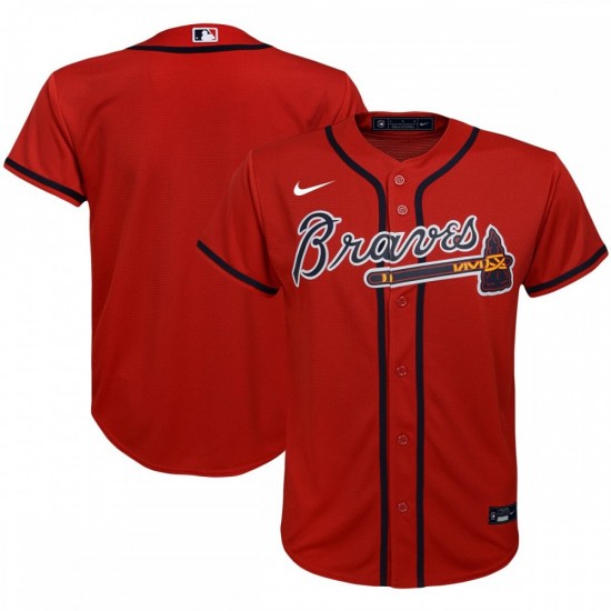 Atlanta Braves Nike Youth Alternate Replica Team Jersey - Red