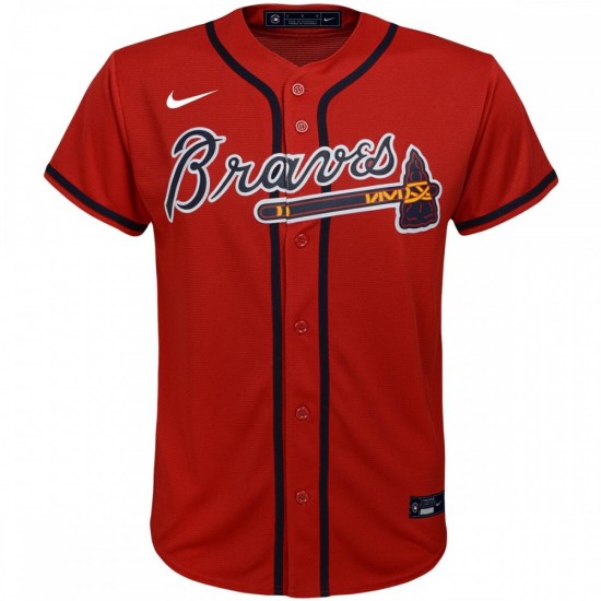 Atlanta Braves Nike Youth Alternate Replica Team Jersey - Red