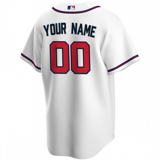 Atlanta Braves Nike Home Replica Custom Jersey - White