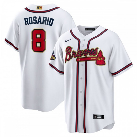 Eddie Rosario Atlanta Braves Nike 2022 Gold Program Replica Player Jersey - White