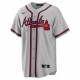 Atlanta Braves Nike Road Custom Replica Jersey - Gray