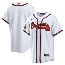 Men's Atlanta Braves Nike White 2022 Gold Program Blank Jersey