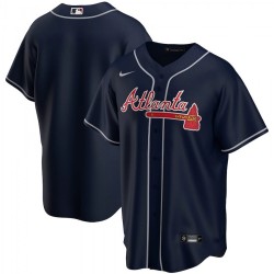 Men's Atlanta Braves Nike Navy Alternate Team Jersey