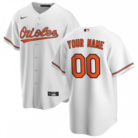 Baltimore Orioles Nike Home Replica Custom Jersey - White