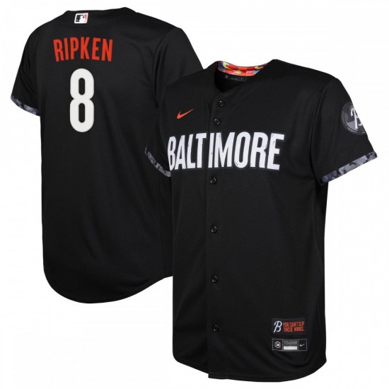 Cal Ripken Baltimore Orioles Nike Youth 2023 City Connect Replica Player Jersey - Black