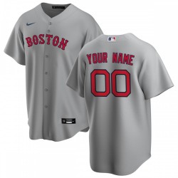 Boston Red Sox Nike Road Replica Custom Jersey - Gray