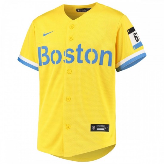 Rafael Devers Boston Red Sox Nike Youth City Connect Replica Player Jersey - Gold