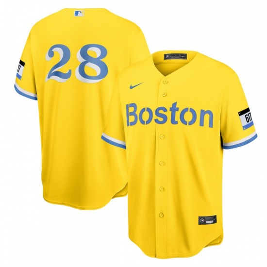 J.D. Martinez Boston Red Sox Nike City Connect Replica Player Jersey - Gold