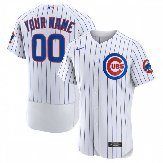 Chicago Cubs Nike Home Authentic Custom Jersey - White