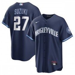 Seiya Suzuki Chicago Cubs Nike City Connect Replica Player Jersey - Navy