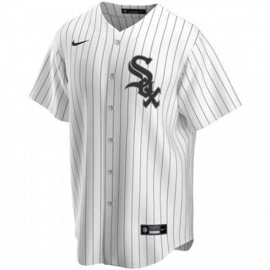 Men's Chicago White Sox Yoán Moncada #10 Nike White&Royal Home 2020 Jersey