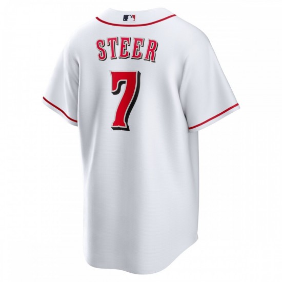 Spencer Steer Cincinnati Reds Nike Home Replica Jersey - White