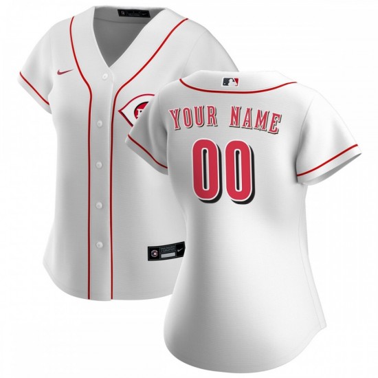 Cincinnati Reds Nike Women's Home Replica Custom Jersey - White