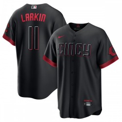 Barry Larkin Cincinnati Reds Nike 2023 City Connect Replica Player Jersey - Black