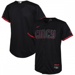 Cincinnati Reds Nike Youth 2023 City Connect Replica Jersey - Black