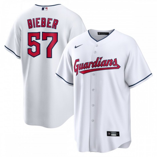 Shane Bieber Cleveland Guardians Nike Replica Player Jersey - White