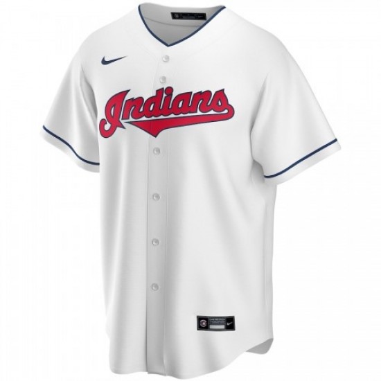 Men's Cleveland Indians Francisco Lindor #12 Nike White Home 2020 Jersey