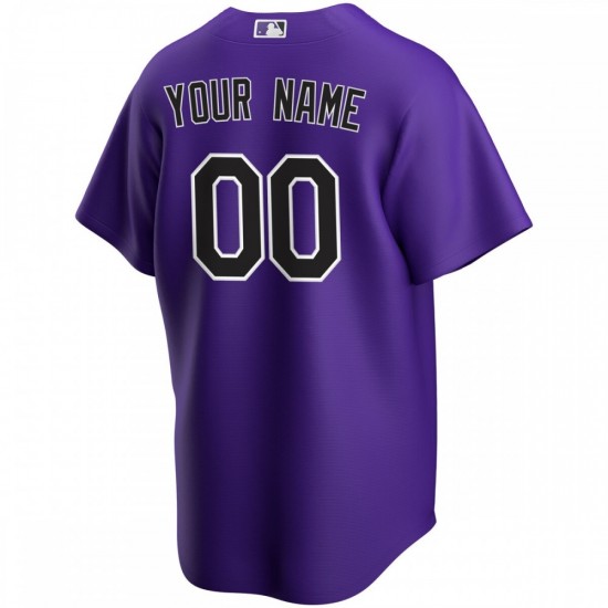 Colorado Rockies Nike Alternate Replica Custom Jersey - Purple