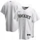 Men's Colorado Rockies Nike White&Purple Home 2020 Jersey