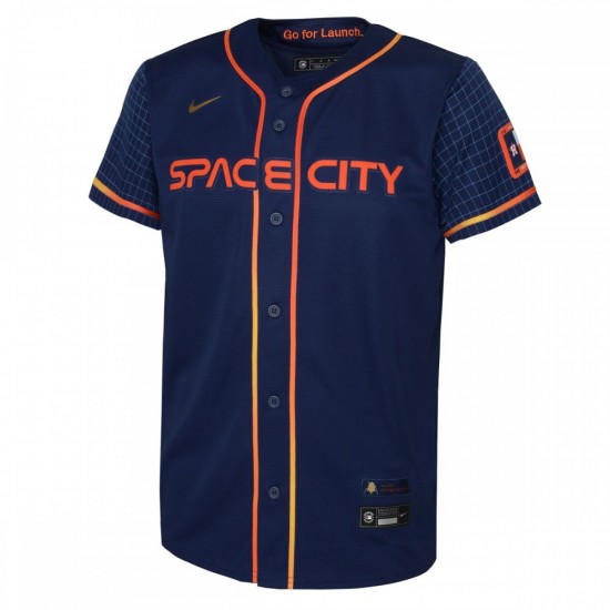 Alex Bregman Houston Astros Nike Youth 2022 City Connect Replica Player Jersey - Navy