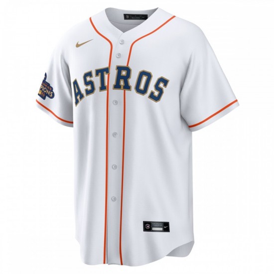 Alex Bregman Houston Astros Nike 2023 Gold Collection Replica Player Jersey - White/Gold