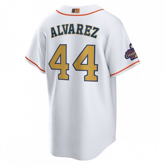 Yordan Alvarez Houston Astros Nike 2023 Gold Collection Replica Player Jersey - White/Gold