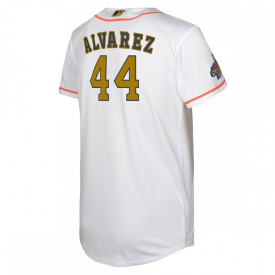 Yordan Alvarez Houston Astros Nike Youth 2023 Gold Collection Replica Player Jersey - White/Gold