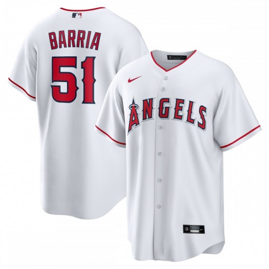 Jaime Barría Los Angeles Angels Nike Home  Replica Player Jersey - White