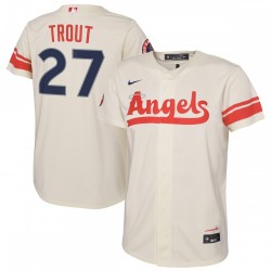 Mike Trout Los Angeles Angels Nike Youth 2022 City Connect Replica Player Jersey - Cream