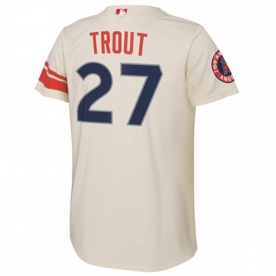 Mike Trout Los Angeles Angels Nike Youth 2022 City Connect Replica Player Jersey - Cream