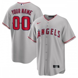 Los Angeles Angels Nike Road Custom Replica Jersey - Gray