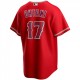 Men's Los Angeles Angels Shohei Ohtani #17 Nike Scarlet 2020 Alternate Jersey