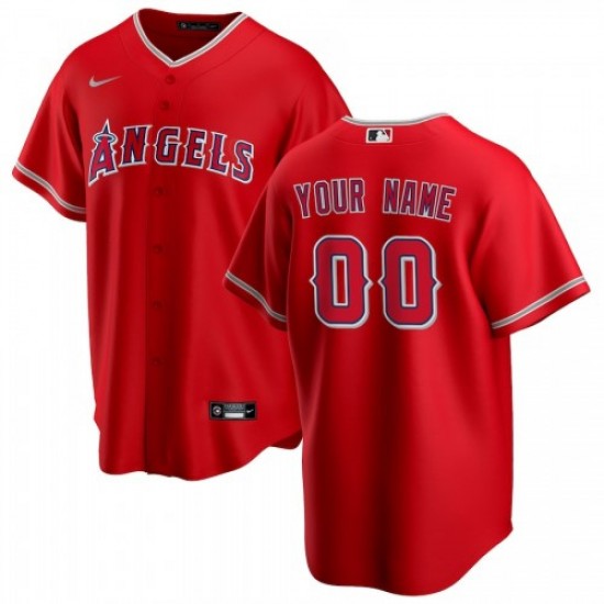 Men's Los Angeles Angels Nike Scarlet 2020 Alternate Custom Jersey