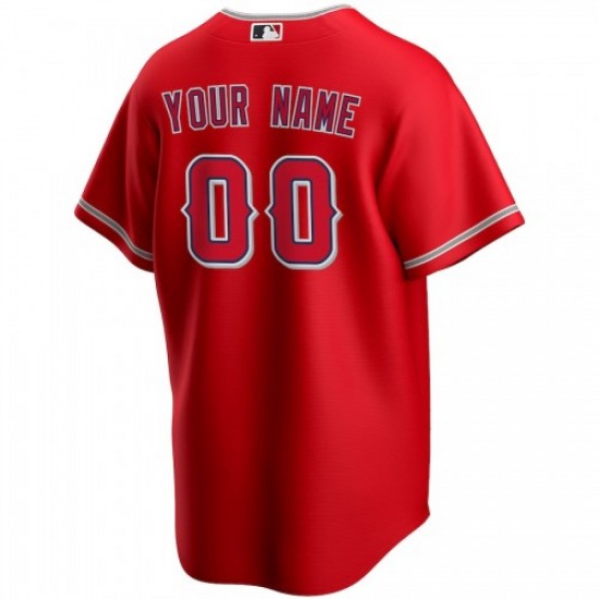 Men's Los Angeles Angels Nike Scarlet 2020 Alternate Custom Jersey