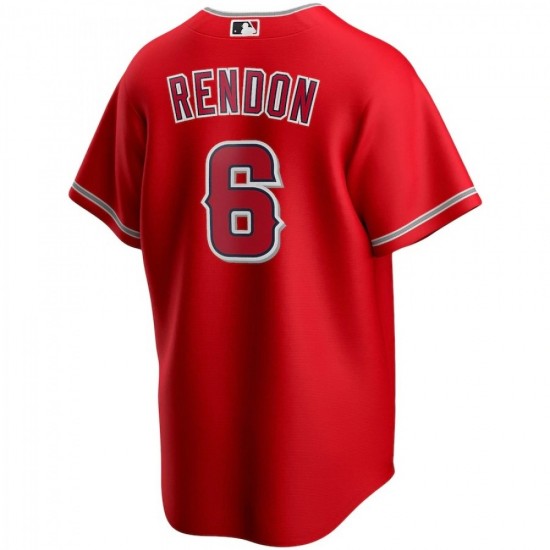 Men's Los Angeles Angels Anthony Rendon #6 Nike Scarlet 2020 Alternate Jersey