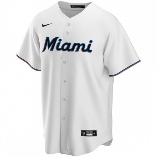 Miami Marlins Nike Home Replica Custom Jersey - White