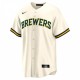 Joey Wiemer Milwaukee Brewers Nike Home Replica Player Jersey - Cream