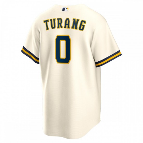 Brice Turang Milwaukee Brewers Nike Home Replica Player Jersey - Cream