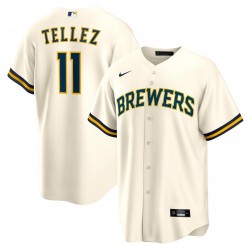 Rowdy Tellez Milwaukee Brewers Nike Replica Player Jersey - White