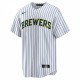 Milwaukee Brewers Nike Home Replica Team Jersey - White