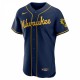 Milwaukee Brewers Nike Alternate Authentic Team Logo Jersey - Navy