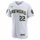 Christian Yelich Milwaukee Brewers Nike Alternate Authentic Player Jersey - White