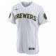 Milwaukee Brewers Nike Alternate Authentic Team Jersey - White