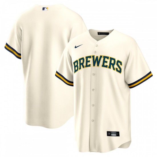 Milwaukee Brewers Nike Home Replica Team Jersey - Cream