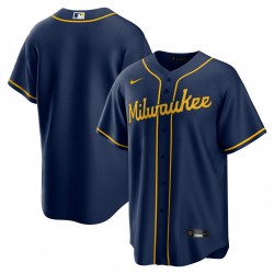 Milwaukee Brewers Nike Alternate Replica Team Jersey - Navy