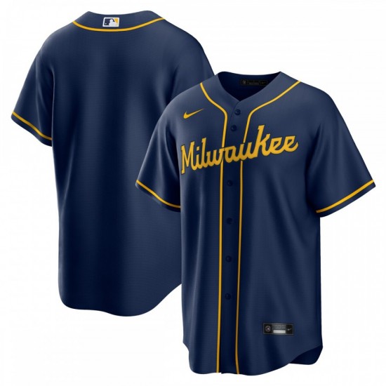 Milwaukee Brewers Nike Alternate Replica Team Jersey - Navy